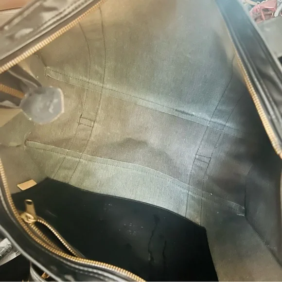 MCM Black Monogram Tote with Stud Accents - Picture 3 of 7